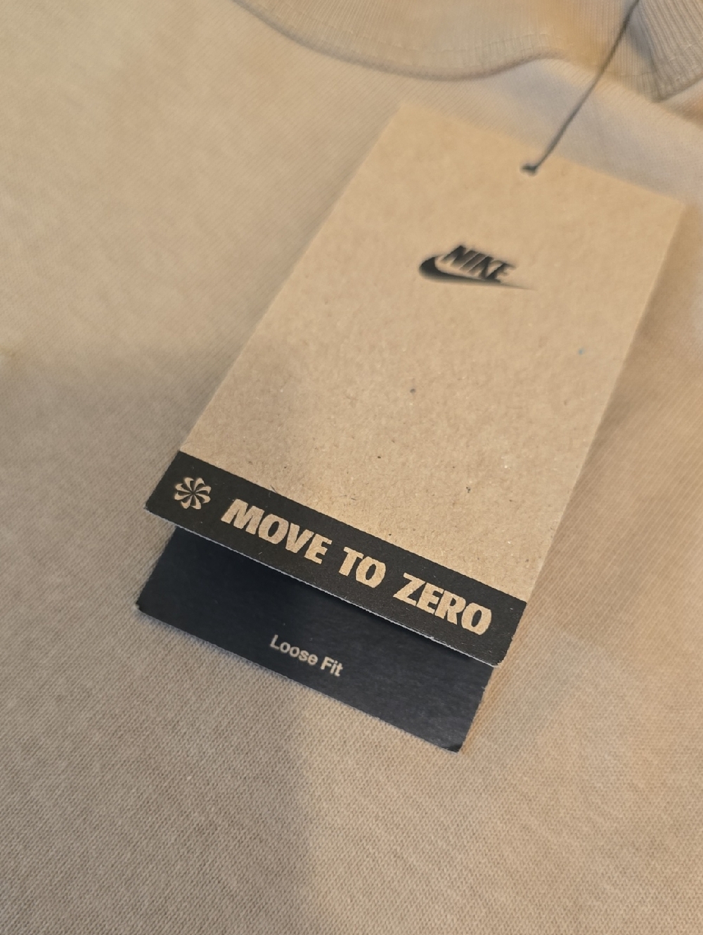 Mens Nike Classic Taupe Crewneck Tee with Matching Logo - Picture 7 of 10